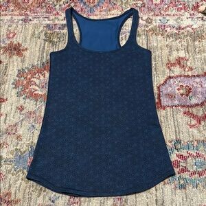 Lululemon Athletica Blue Fitted Sleeveless Tank Top